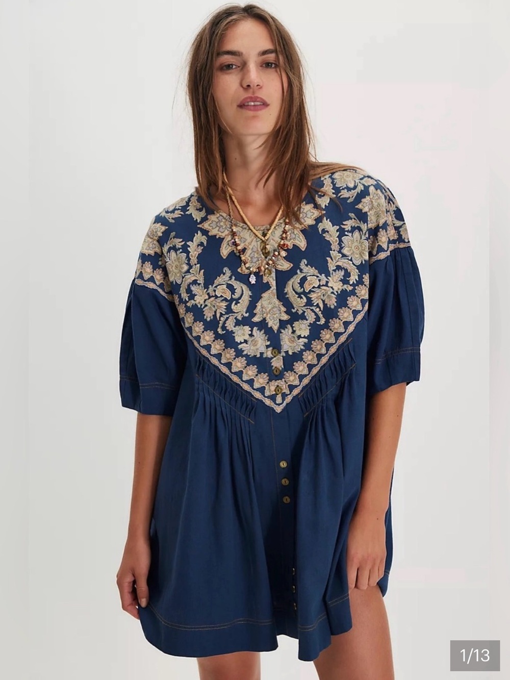 NWT Free People Orson Dress in Indigo - Size M